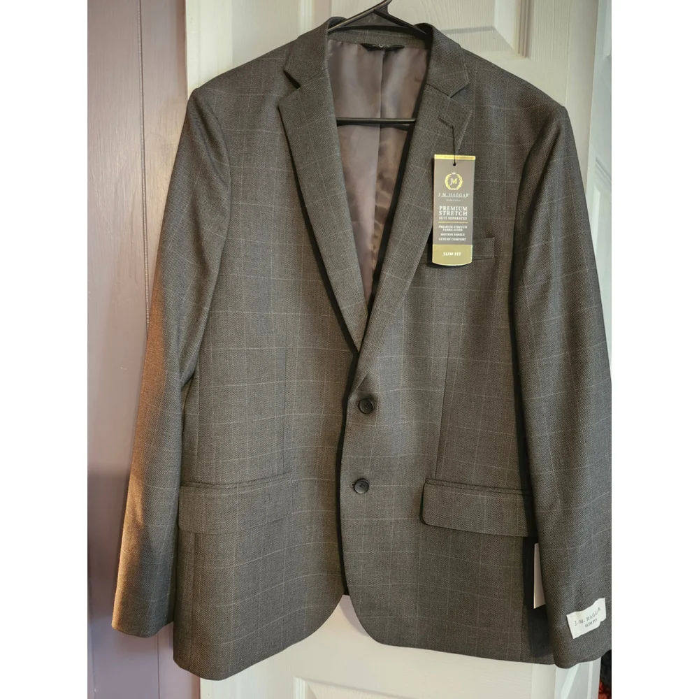 J.M. Haggar Blazer Gray Size 42S NWT